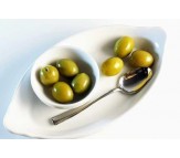 Оливки Kalimera Амфісіс Джамбо зелені з кісточкою в бальзамічному оцті, оливковій олії 250 г
