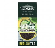 Чай зелений крупнолистовий Edems зі шматочками цедри лайма та листям м`яти 100 г