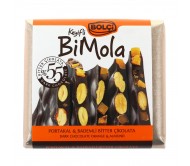 Шоколад Bolci чорний з мигдалем та апельсином 70 г