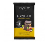 Шоколад Cachet чорний з лісовим горіхом 54% какао 300 г/12