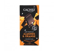 Шоколад Cachet чорний 57% Мигдаль і апельсин 100 г/12