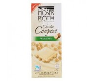 Шоколад Moser Roth білий з цільним фундуком 125 г