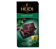 Шоколад Heidi Mint & Lemon чорний  80 г/20