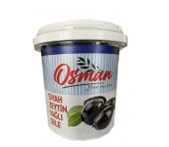 Маслини чорні з кісточкою Osman в олії відерце 380 г