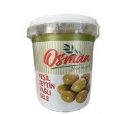 Оливки Osman зелені з кісточкою в олії 380 г