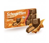 Шоколад Schogetten молочний з арахісова паста кранч 100 г/30