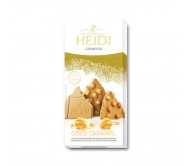 Шоколад Heidi молочний Gold caramel з цільним карамелізованим фундуком 100 г/20