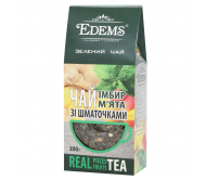 Чай зелений крупнолистовий Edems зі шматочками імбиру, манго та листям м`яти 100 г