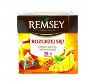 Чай фруктовий Remsey мед імбир лимон 20 пакетиків/24