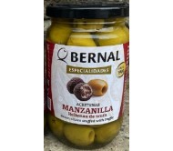 Оливки Bernal Manzanilla зелені фаршировані пастою з трюфеля 300 г/12