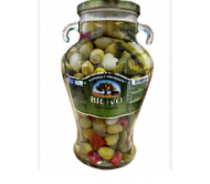 Оливки Bravo Коктель з перцем Амфора 2,5 кг/3