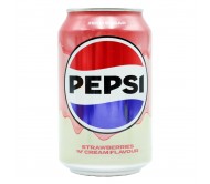 Напій газований Pepsi полуниця із вершками без цукру 330 мл/24