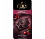 Шоколад Heidi чорний з журавлиною 80 г/20