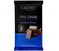 Шоколад Cachet чорний 70% какао 300 г/12