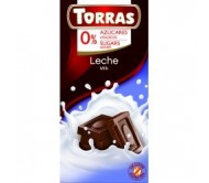 Шоколад Torras молочний без цукру 75 г/48