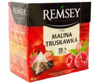 Чай фруктовий в пірамідках Remsey полуниця-малина 20 пак 40 г/24