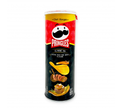 Чіпси Pringles Classic M5 зі смаком стейку та фуа-гра 80 г/19