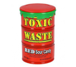 Цукерки жувальні Toxic Waste червона  бочка 12*42 г