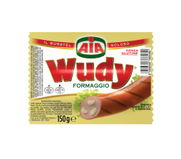 Сосиски Formaggio Wudy з курки та індички з сиром в/у 150 г/25