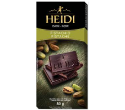 Шоколад Heidi чорний з фісташками 80 г/20