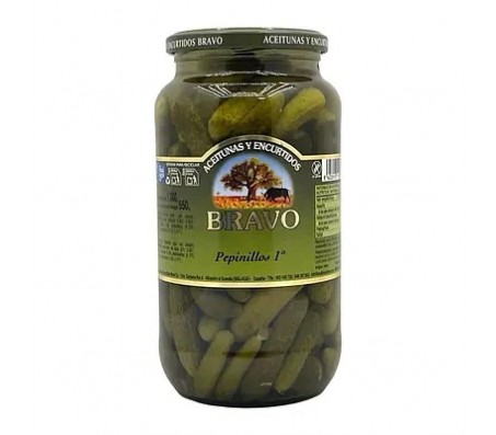 Корнішони Bravo Pepinillos мариновані 1000 г/6 шт