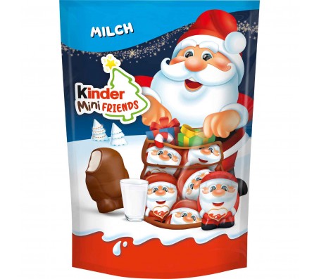 Цукерки шоколадні Kinder Mini Friends Milch Новорічні 122 г/26
