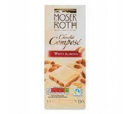 Шоколад Moser Roth білий з цільним мигдалем 125 г