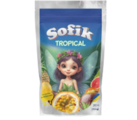 Напій соковий безалкогольний негазований Sofik Tropical зі смаком маракуї 200 мл