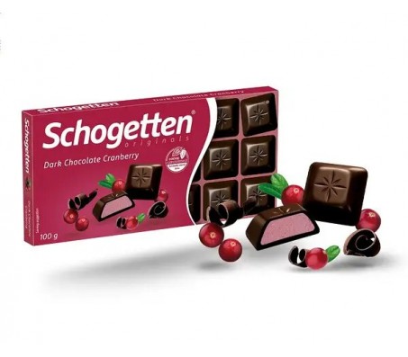 Шоколад Schogetten чорний з журавлиною 100 г - Купити в інтернет магазині DF.ZP.UA