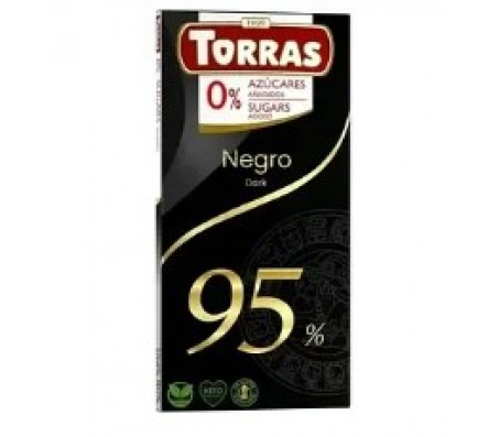 Шоколад Torras чорний без цукру 95% 75 г/48