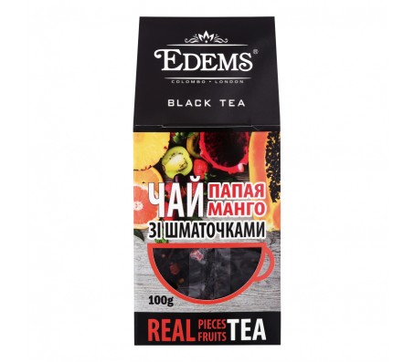 Чай чорний крупнолистовий Edems Папая манго 100 г - Купити в інтернет магазині DF.ZP.UA