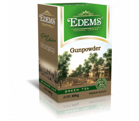 Чай зелений листовий Edems Ганпаудер 100 г - Купить в интернет магазине DF.ZP.UA