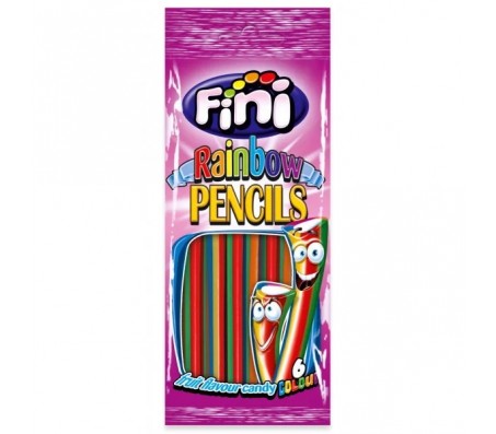 Цукерки жувальні Fini Rainbow Pencil Райдужні олівці 90 г/12