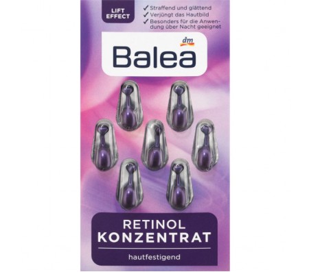 Капсули ліфтинг-концентрат для шкіри обличчя Balea Konzentrat Retinol 7 шт