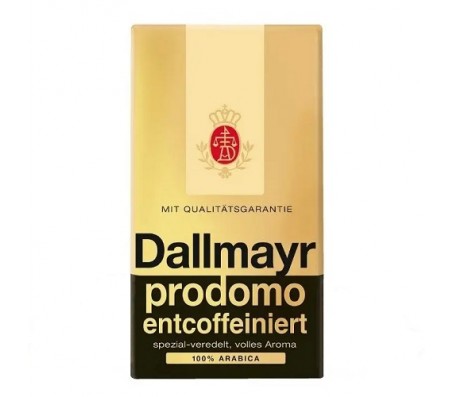 Кава мелена Dallmayr Prodomo Entcoffeiniert б/кофеїну 500 г 100% Арабіка/12