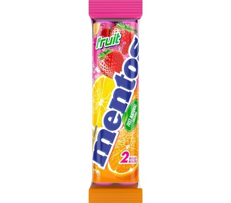 Цукерки жувальні Mentos Fruit 2*38 г/36