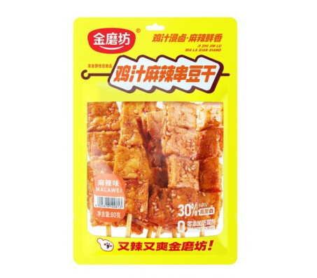 Снек Golden Mill Латяо Шашлички з гострого соєвого м'яса зі смаком курки 80 г/40
