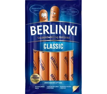 Сосиски свинячі Berlinki Classic 1 кг