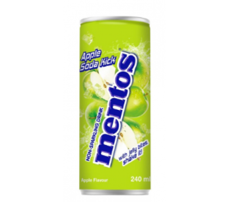 Напій газований Mentos  Apple-Soda 240 мл/24
