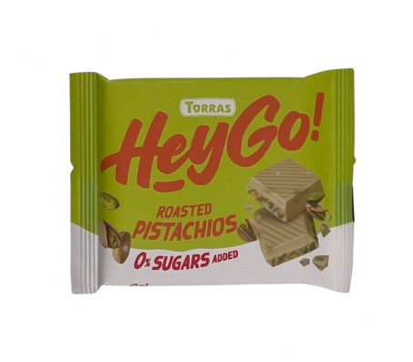 Шоколад Torras Hey Go білий з фісташкою та морською сіллю без цукру 60 г/15