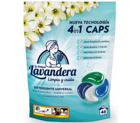 Капсули для прання Lavandera 4 in 1 Універсал Квіти 46 шт - Купить в интернет магазине DF.ZP.UA