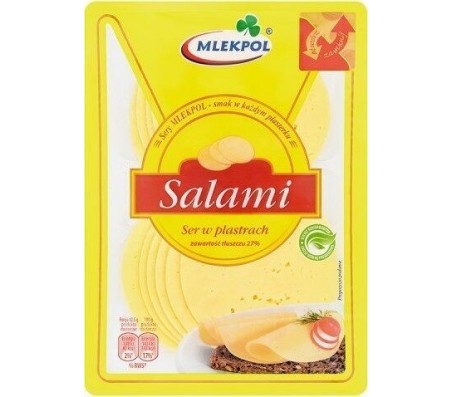 Сир твердий Mlekpol Salami слайси 150 г/12