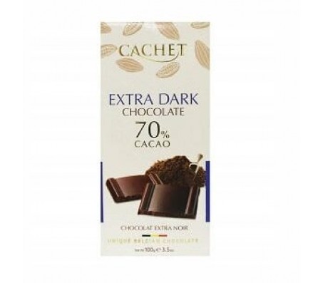 Шоколад Cachet чорний Extra Dark 70% 100 г/12