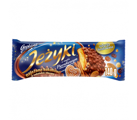 Печиво Jeżyki у молочному шоколаді зі смаком імбирного пряника ТМ GOPLANA 140 г - Купити в інтернет магазині DF.ZP.UA