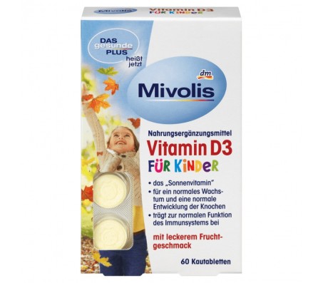Вітамінний комплекс Mivolis DM D3 дитячий 60 шт - Купить в интернет магазине DF.ZP.UA
