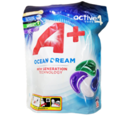Капсули для прання А + Ocean Dream 4 в 1 56 шт - Купити в інтернет магазині DF.ZP.UA