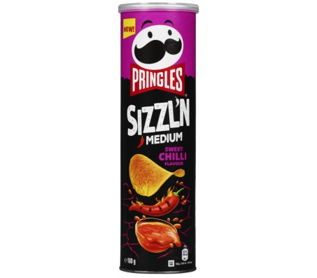 Чіпси Pringles Sizzlin Medium Sweet Chili 180 г/19