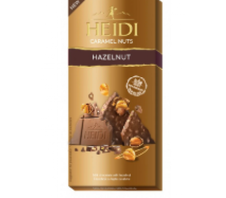 Шоколад Heidi молочний карамель та фундук 80 г/20