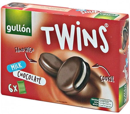Печиво Gullon Twins у молочному шоколаді 252 г/10