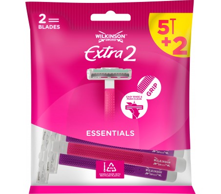 Одноразові станки Wilkinson Extra2 Essentials Beauty 5+2 шт - Купити в інтернет магазині DF.ZP.UA